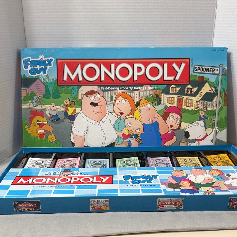 Family Guy Monopoly Board Game Tv Characters Collector’s Edition Tv Cartoon Show